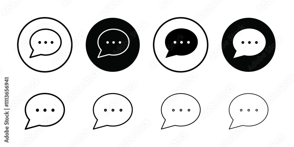 Poster Chat icon Outline vector for web ui