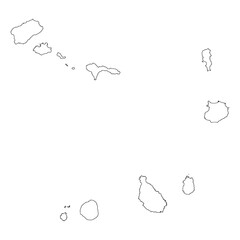 Cape Verde blank outline map