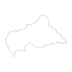 Central African Republic blank outline map