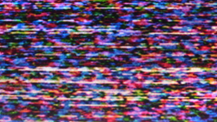 Glitch camera effect. Retro VHS background. Old video template. No signal. Static TV noise, bad TV...