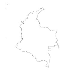 Colombia blank outline map