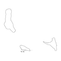 Comoros blank outline map