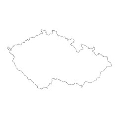 Czech Republic blank outline map