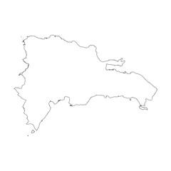 Dominican Republic blank outline map