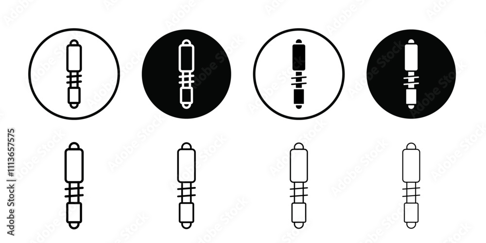 Aufkleber damper icon Outline vector for web ui