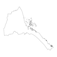 Eritrea blank outline map