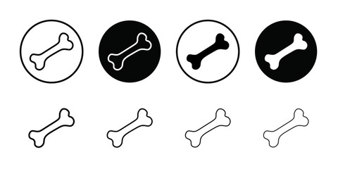 Dog bone icon Outline vector for web ui