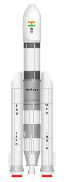 LVM 3, GSLV Mark III Rocket Indian Space Research, Geosynchronous Satellite Launch Vehicle on Transparent Background
