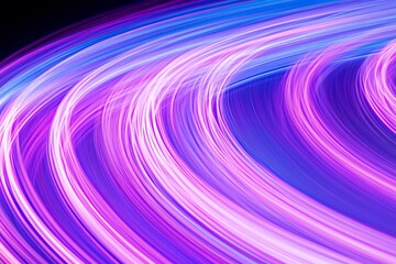 Dynamic swirl of vibrant purple and blue light streaks creating an energetic mood.