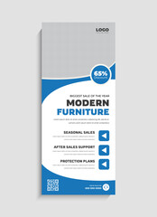 Modern Furniture Sale standee roll up banner template