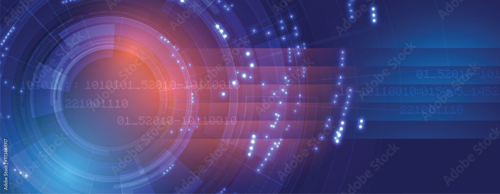 Aufkleber abstract futuristic technology concept network background. vector art.