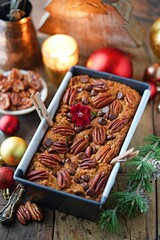 Eggless Pecan Chocolate Banana Bread