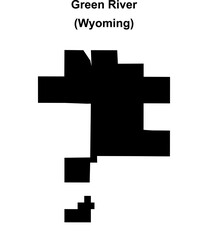 Green River (Wyoming) blank outline map