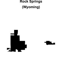 Rock Springs (Wyoming) blank outline map