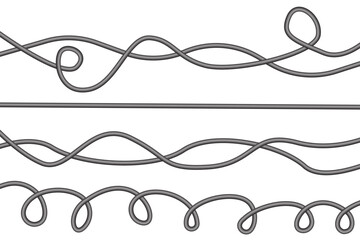 Swirling line pattern. Abstract loop design. Decorative wave texture. Curved motion vector.