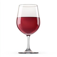 Elegant Glass of Rich,Red Mulled Wine on White Background