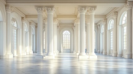Obraz premium a group of white pillars