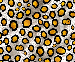 Leopard print fabric pattern for printed fabric and textiles for garment and embroidery.