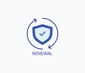 Renewal vector, icon or logo sign symbol illustration 