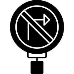 No Right Turn Icon