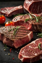 steak photo of fresh raw meats