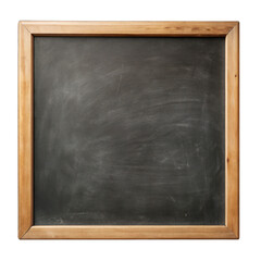 Square blackboard isolated on transparent background