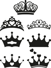 Princess Crown digital designs for printing or cutting © DownloadSVGFiles