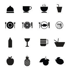 Icon collection fruit vignetting vintage
