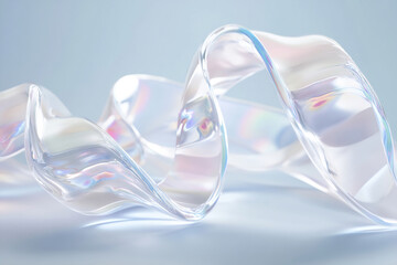 Graceful clear ribbon twist