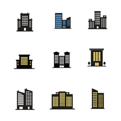 Fototapeta premium House and building icon set. Icons collection 