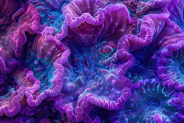 Multicolored violet blue gradient abstract background Organic texture of the hard brain coral