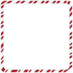 Candy cane frame christmas. Xmas striped border with copyspace. Rectangle background for banner or christmas card. Vector, holiday wallpaper illustration.