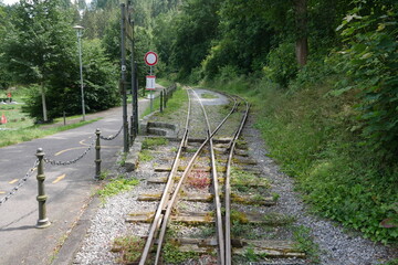 Gleise Bad Schwalbacher Kurbahn als Schmalspurbahn in Bad Schwalbach