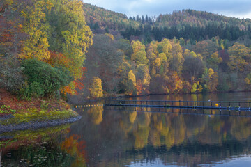 Pitlochry&nbsp;&nbsp;Dam&nbsp;and Fish Ladder spans the River Tummel at&nbsp;Pitlochry&nbsp;in Perthshire,&nbsp;Scotland UK.
