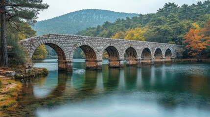 Fototapeta premium a stone bridge with arches