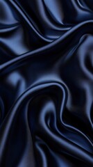 Fototapeta premium Elegant Navy Blue Satin Drape - Smooth, Luxurious Texture
