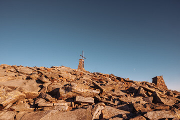 Mountain ridge of Babia G&oacute;ra under clear blue sky