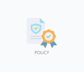 Policy Vector, Icon Or Logo Sign Symbol Illustration 