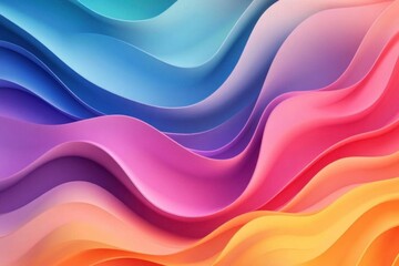 Obraz premium Abstract Colorful Wavy Background: A Symphony of Hues