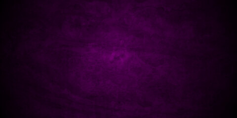 Grunge dark purple rock studio stucco antique grunge spot light backdrop background. concrete distressed gradient limestone wall rough blank aged texture background.