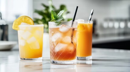 Fototapeta premium Refreshing Iced Drinks