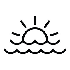 Obraz premium Sun shine and sea waves