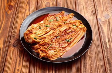 Traditional korean food kimchi photography . Top view