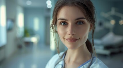 Fototapeta premium Portrait of a young smiling nurse