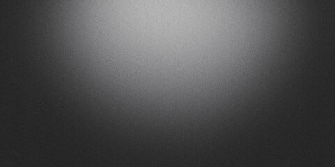 Dark grainy textured background blending black and white gradients. Subtle glowing noise effect ideal for posters, headers, or cover design
