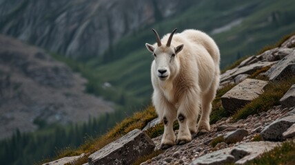 Obraz premium Mountain Goat Majesty