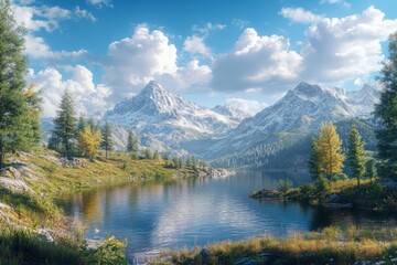 Obraz premium lake in the mountains