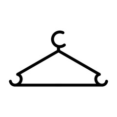 Clothes hanger icon with simple and modern design