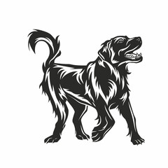 Brittany Spaniel Dog vector logo