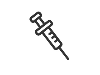 注射器のアイコン（線画）のイラスト